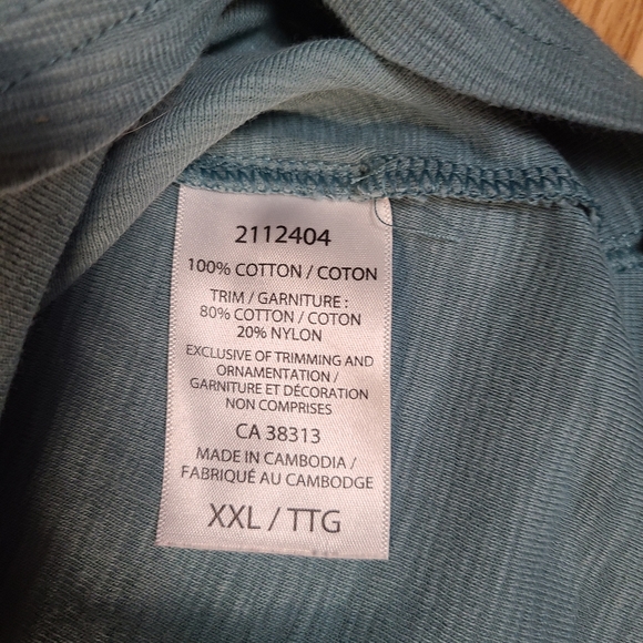 Bleu Gray Women's Turquoise Lace Crochet Tee size XXL - Picture 11 of 14